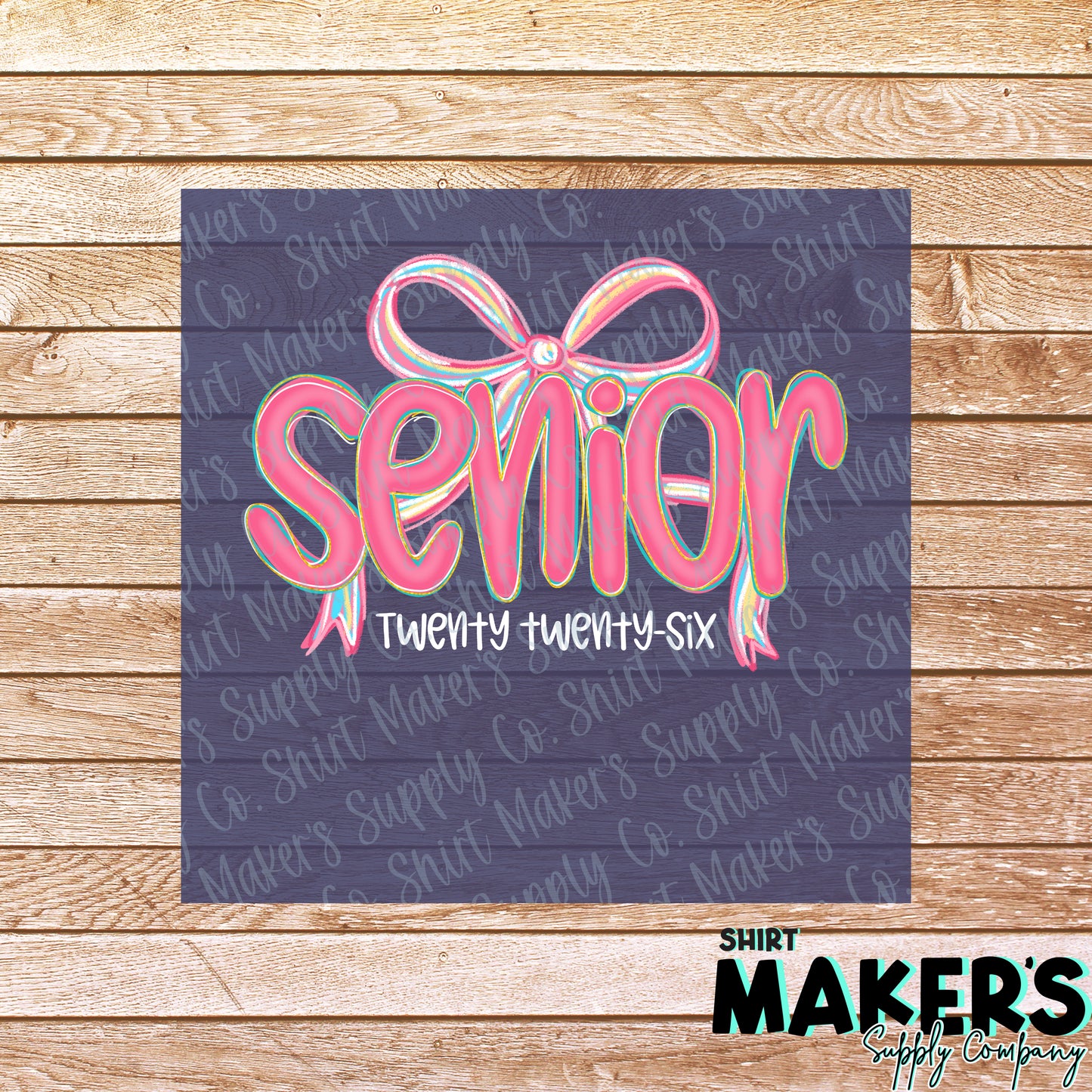 Senior 2026 Pink Bow DTF or Sublimation Transfer