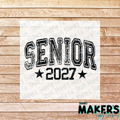 Senior 2027 DTF Transfer - or- Hat Patch, Acrylic, Magnet, or Keychain
