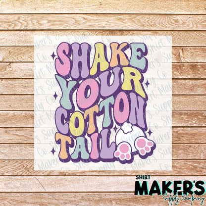 Easter Shake Your Cotton Tail #2 DTF Transfer - or- Hat Patch, Acrylic, Magnet, or Keychain
