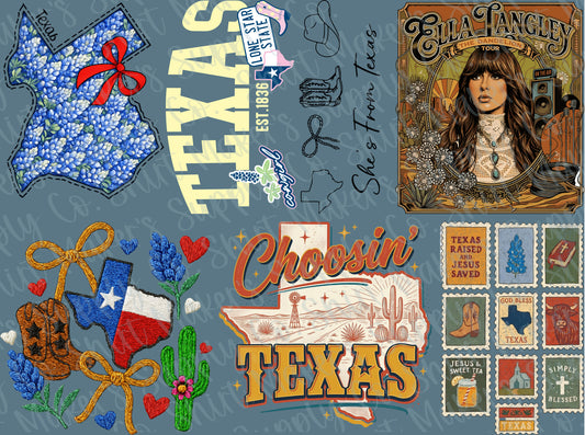 She's From Texas 2026 DTF Gang Sheet