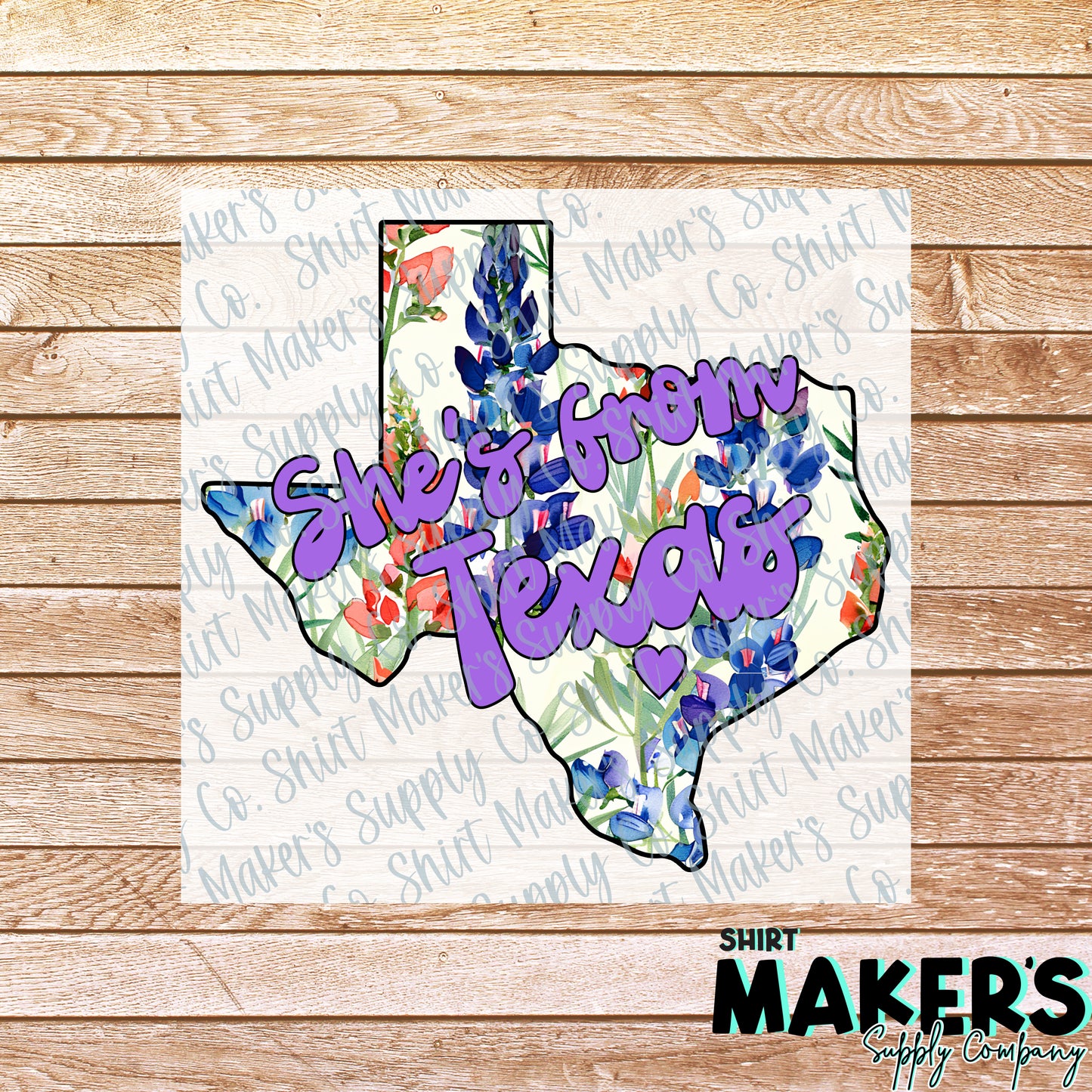 She's from Texas #1 DTF Transfer - or- Hat Patch, Acrylic, Magnet, or Keychain