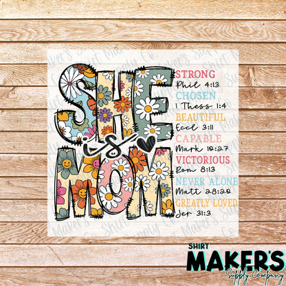 She is Mom #2  Mother's Day DTF Transfer - or- Hat Patch, Acrylic, Magnet, or Keychain