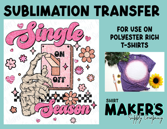 Single Season Faux Glitter Valentine's Day Sublimation Transfer