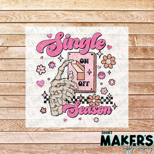 Single Season Valentine's Day DTF or Sublimation Transfer