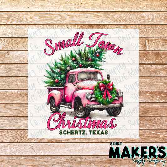 Small Town Christmas Schertz, Texas DTF or Sublimation Transfer