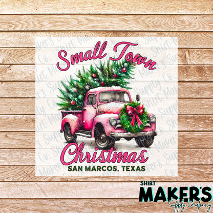 Small Town Christmas San Marcos, Texas DTF or Sublimation Transfer