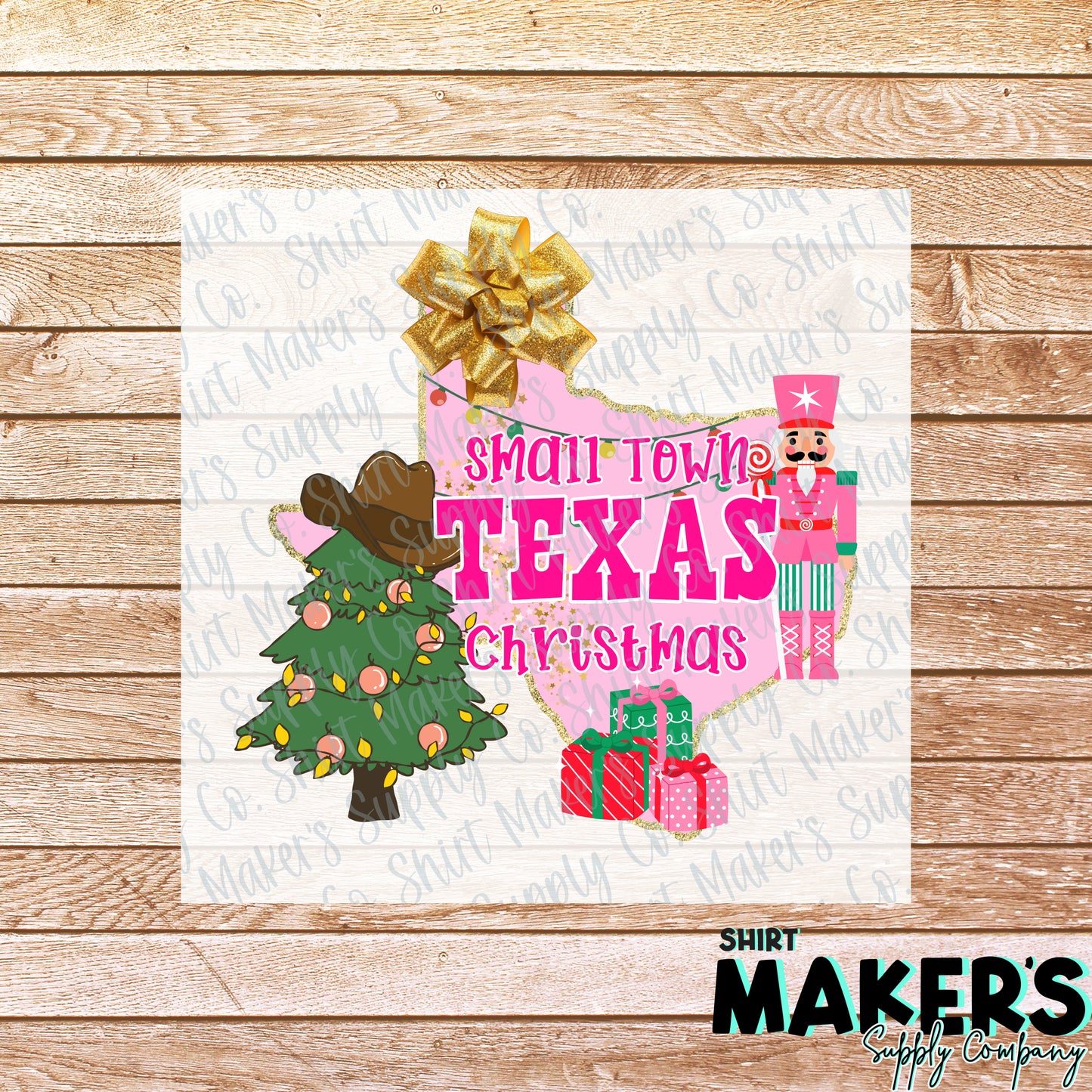 Small Town Texas Christmas DTF Transfer - or- Hat Patch, Acrylic, Magnet, or Keychain