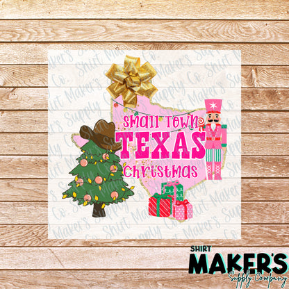 Small Town Texas Christmas DTF Transfer - or- Hat Patch, Acrylic, Magnet, or Keychain