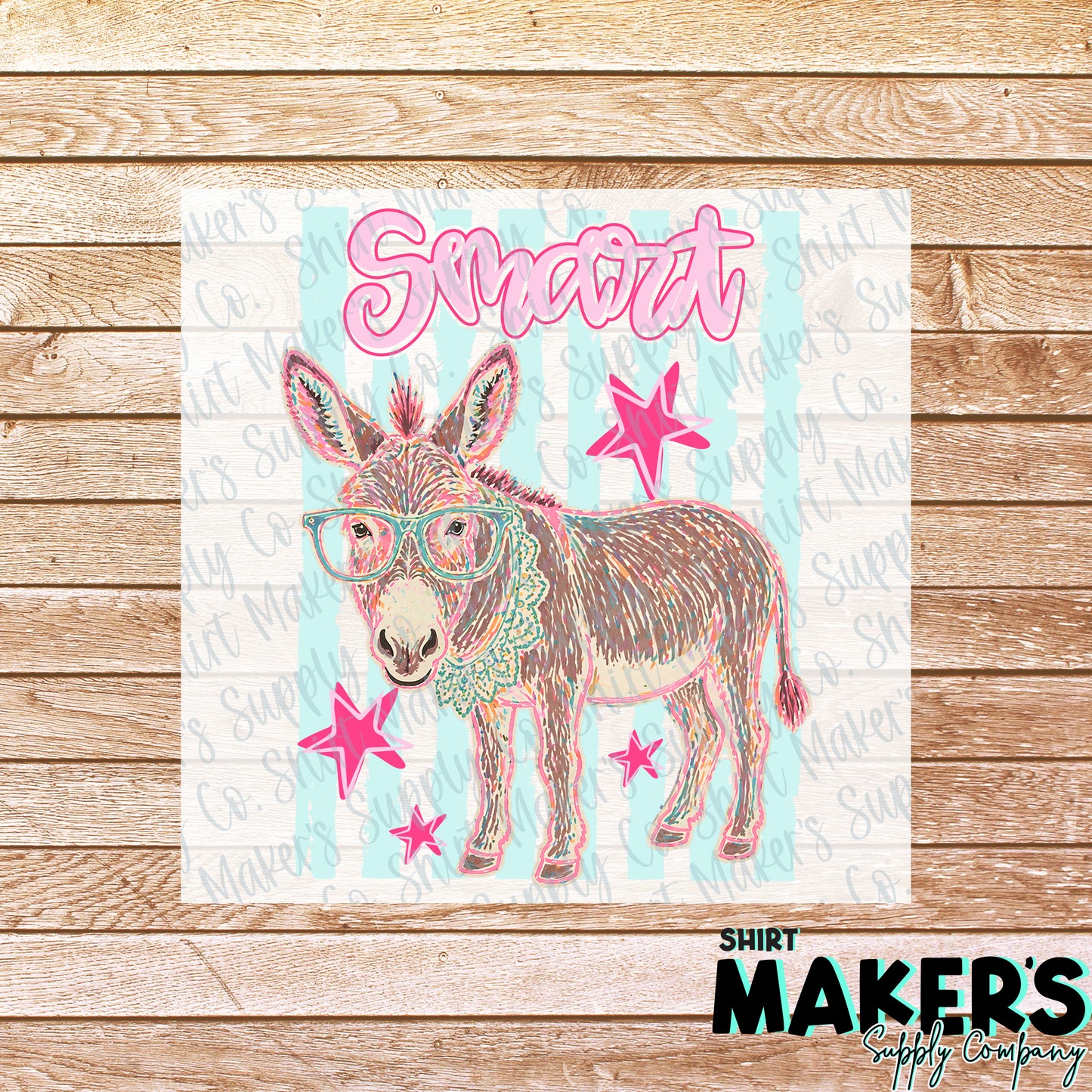 Smart Ass Donkey DTF or UV-DTF Transfer - or- Hat Patch, Acrylic, Magnet, or Keychain