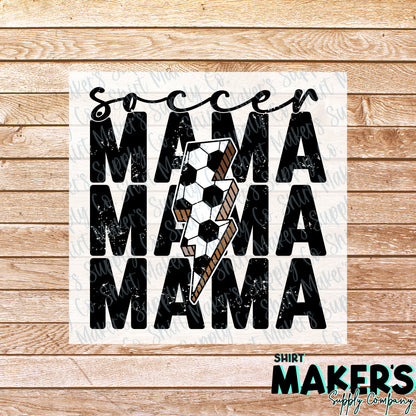 Soccer Mama Bolt DTF Transfer - or- Hat Patch, Acrylic, Magnet, or Keychain