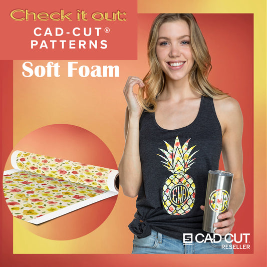 Cad-Cut Patterned Soft Foam Heat Transfer Vinyl