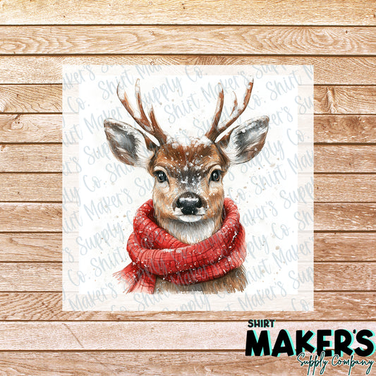 Christmas Scarf Deer Hunting DTF or Sublimation Transfer