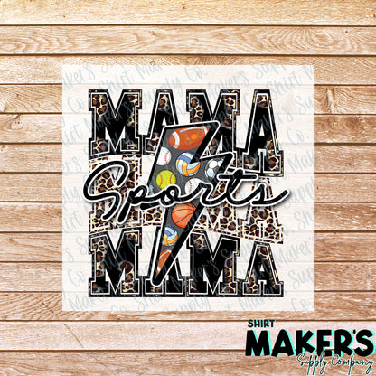 Sports Mama DTF Transfer - or- Hat Patch, Acrylic, Magnet, or Keychain