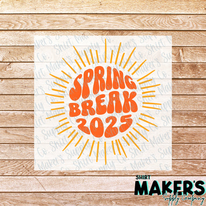Spring Break 2025  DTF Transfer - or- Hat Patch, Acrylic, Magnet, or Keychain