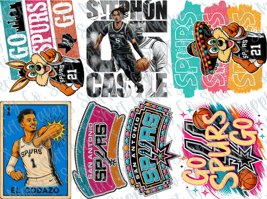 San Antonio Spurs #3 DTF Gang Sheet