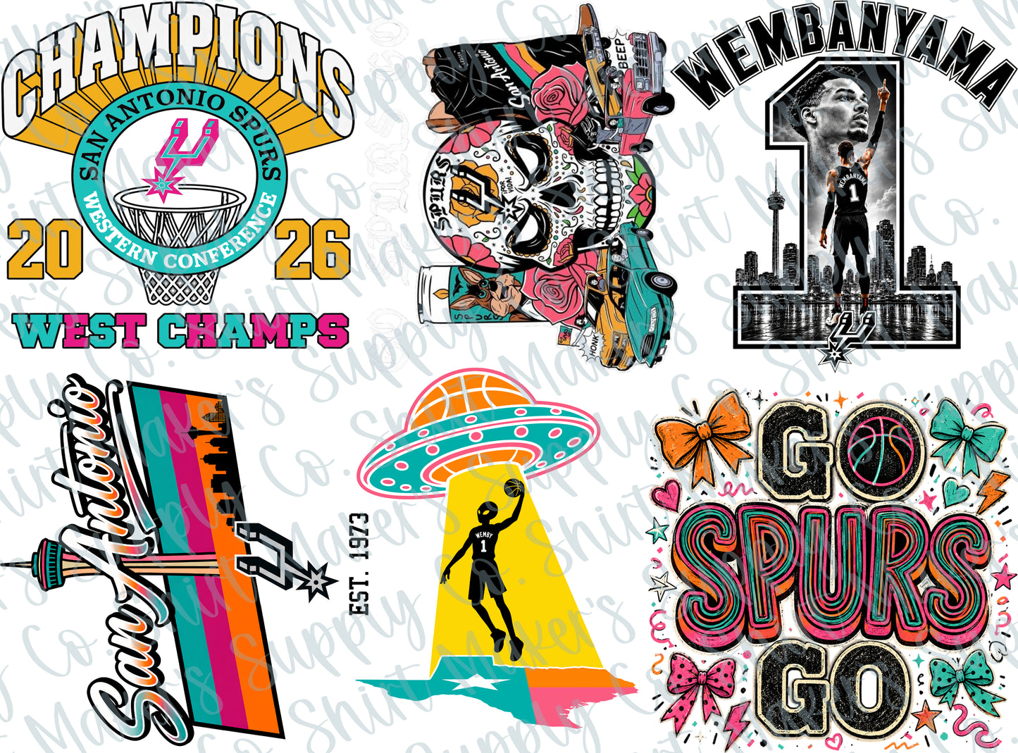 San Antonio Spurs #5 DTF Gang Sheet