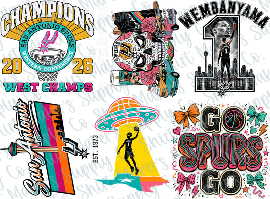 San Antonio Spurs #5 DTF Gang Sheet
