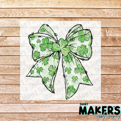 St. Patrick's Day Bow DTF Transfer - or- Hat Patch, Acrylic, Magnet, or Keychain