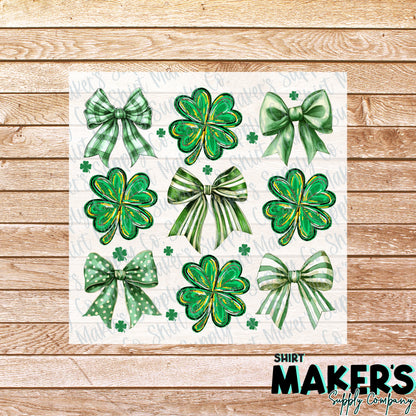 St. Patrick's Day Coquette DTF Transfer - or- Hat Patch, Acrylic, Magnet, or Keychain