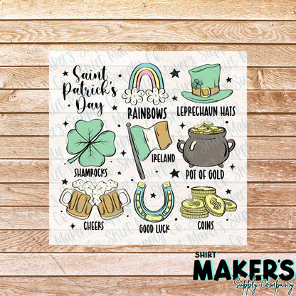 St. Patrick's Day DTF Transfer - or- Hat Patch, Acrylic, Magnet, or Keychain