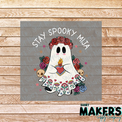 Stay Spooky Mija White DTF Transfer - or- Hat Patch, Acrylic, Magnet, or Keychain