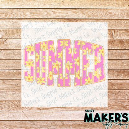Summer DTF Transfer - or- Hat Patch, Acrylic, Magnet, or Keychain