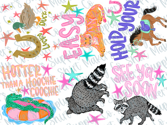 Summer Bright Critter DTF Gang Sheet