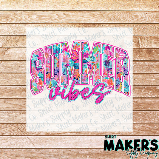 Summer Vibes DTF or Sublimation Transfer