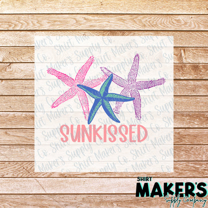 Sunkissed Starfish Summer DTF Transfer - or- Hat Patch, Acrylic, Magnet, or Keychain