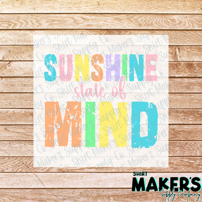 Sunshine State of Mind DTF Transfer - or- Hat Patch, Acrylic, Magnet, or Keychain