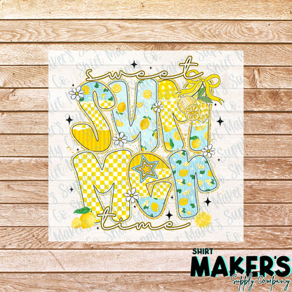Lemon Sweet Summer Time DTF Transfer - or- Hat Patch, Acrylic, Magnet, or Keychain