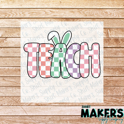 Teacher Easter DTF Transfer - or- Hat Patch, Acrylic, Magnet, or Keychain