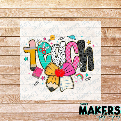 Teach DTF Transfer - or- Hat Patch, Acrylic, Magnet, or Keychain