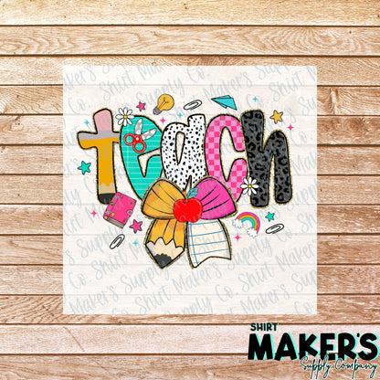 Teach DTF Transfer - or- Hat Patch, Acrylic, Magnet, or Keychain