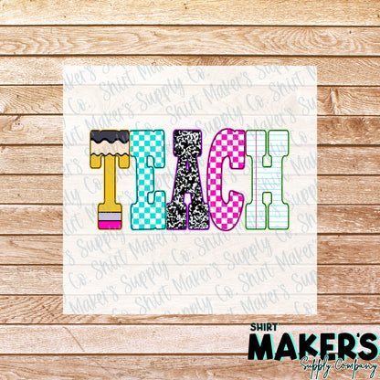 Teach DTF Transfer - or- Hat Patch, Acrylic, Magnet, or Keychain