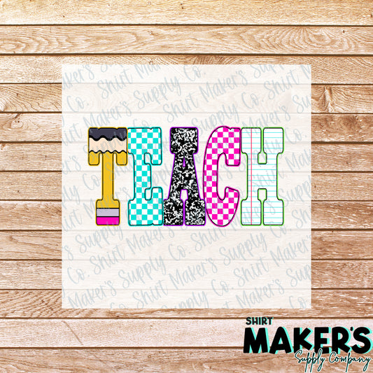 Teach DTF Transfer - or- Hat Patch, Acrylic, Magnet, or Keychain