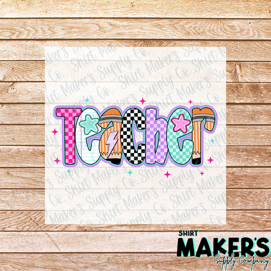 Teacher Retro DTF or Sublimation Transfer