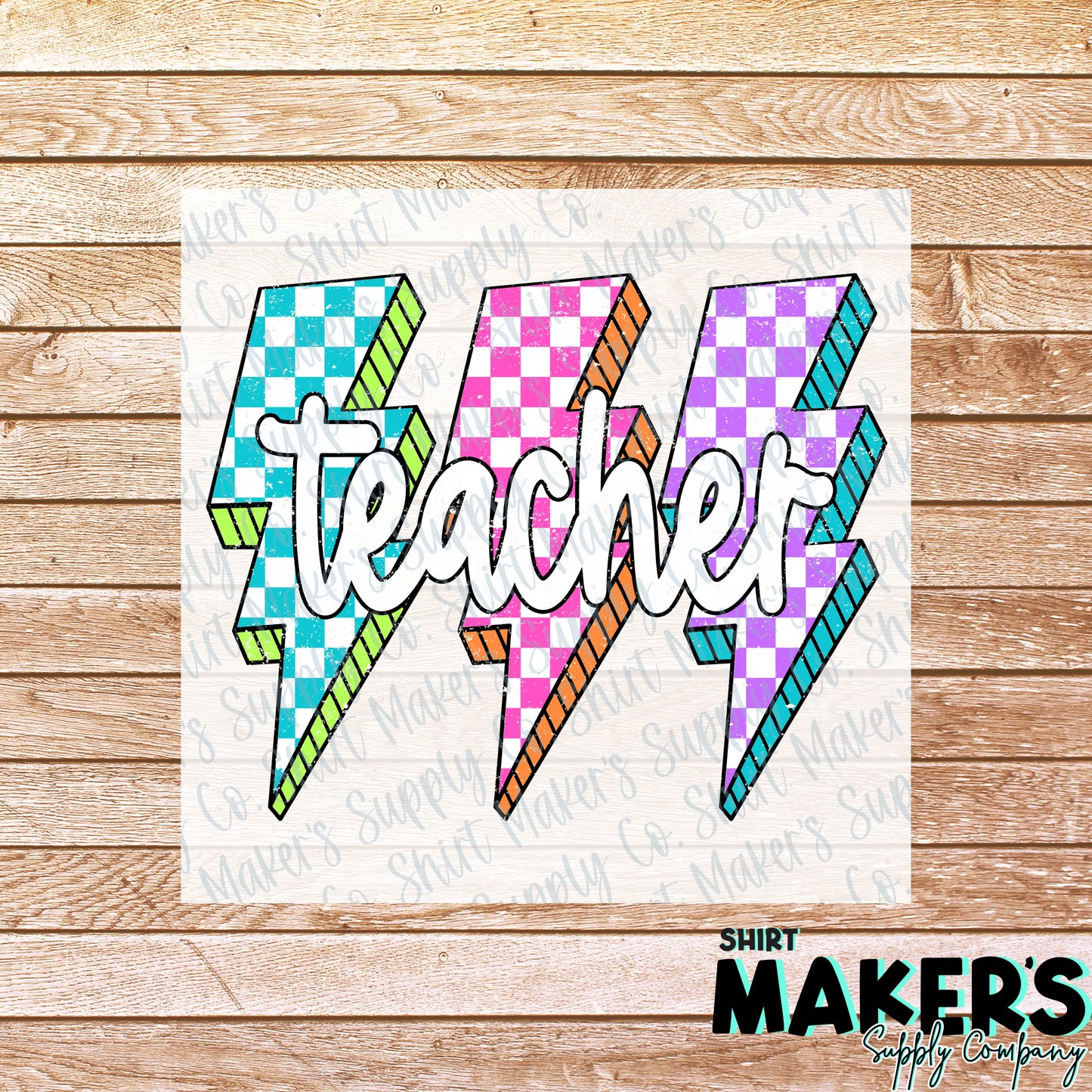 Teacher Lightning Bolt DTF or Sublimation Transfer