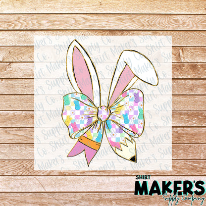 Easter Teacher Pencil Bow DTF Transfer - or- Hat Patch, Acrylic, Magnet, or Keychain