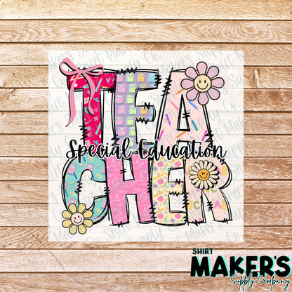Teacher Special Education DTF Transfer - or- Hat Patch, Acrylic, Magnet, or Keychain