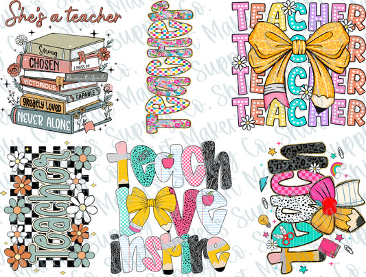 Teacher Appreciation DTF Gang Sheet 2025