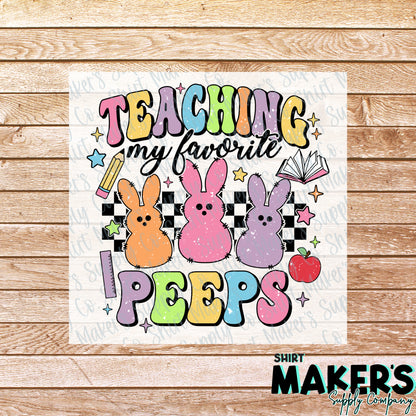 Easter Teaching My Favorite Peeps DTF Transfer - or- Hat Patch, Acrylic, Magnet, or Keychain