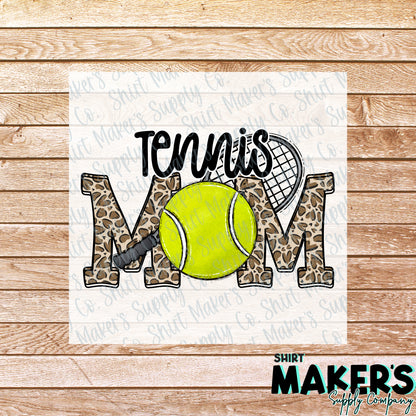 Tennis Mom DTF Transfer - or- Hat Patch, Acrylic, Magnet, or Keychain