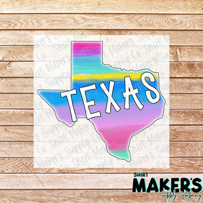 Texas Landscape Block SMSC Exclusive DTF Transfer - or- Hat Patch, Acrylic, Magnet, or Keychain