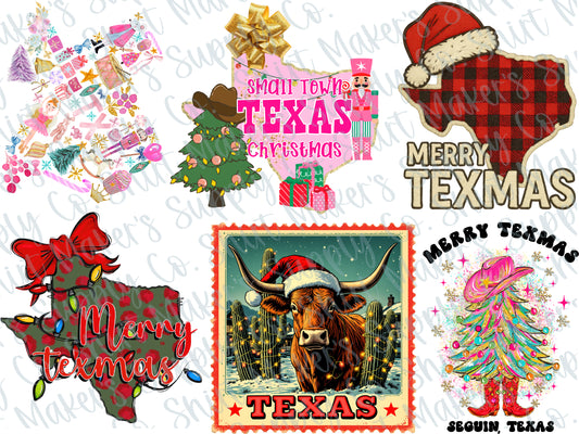 Texas Christmas 2025 DTF Gang Sheet