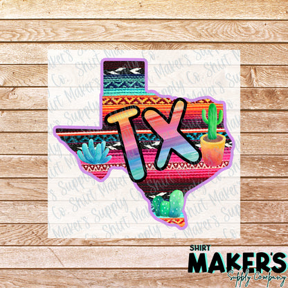 Texas Serape SMSC Exclusive DTF Transfer - or- Hat Patch, Acrylic, Magnet, or Keychain