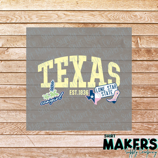 Texas Lone Star State DTF or UV-DTF Transfer - or- Hat Patch, Acrylic, Magnet, or Keychain