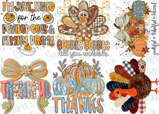 Thanksgiving #1 2025 DTF Gang Sheet