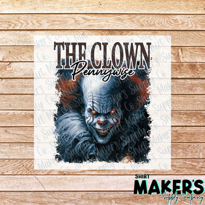 The Clown Halloween Horror DTF Transfer - or- Hat Patch, Acrylic, Magnet, or Keychain