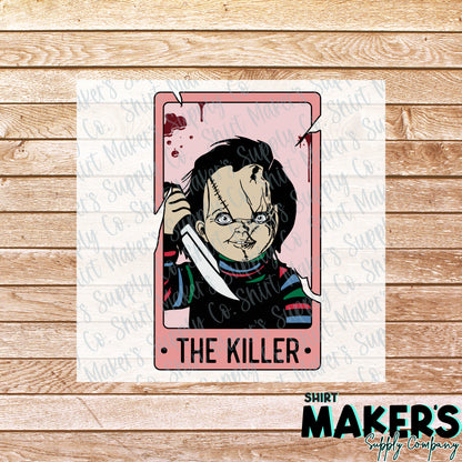 The Killer Tarot Card DTF Transfer - or- Hat Patch, Acrylic, Magnet, or Keychain